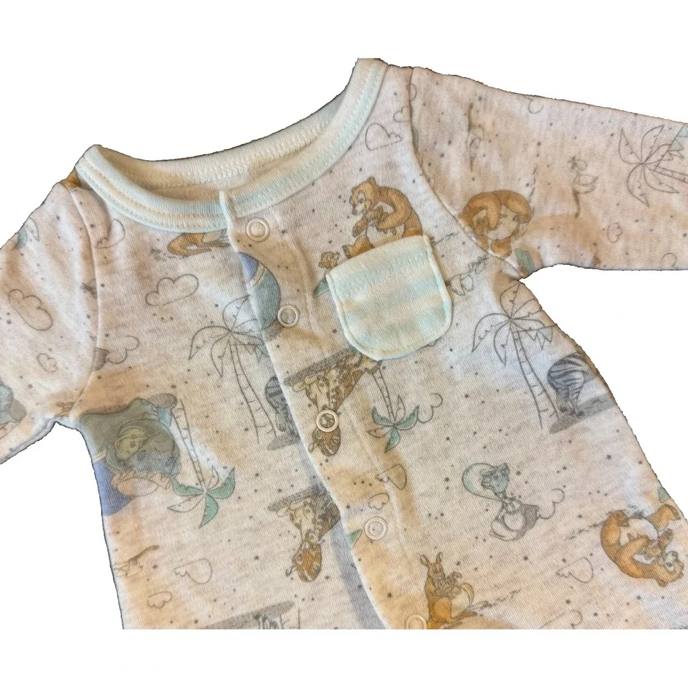 Disney Baby Preemie Dumbo Elephant Outfit Footie Sleeper Gender Neutral Boy Girl